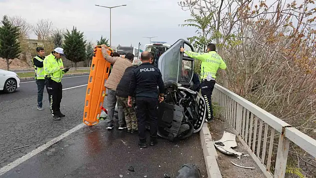 Nevşehir'de elektrikli araca arkadan çarptı: Sürücünün savunması şaşkına çevirdi