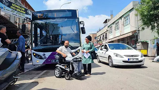 Adana'da engelli vatandaşın otobüs isyanı