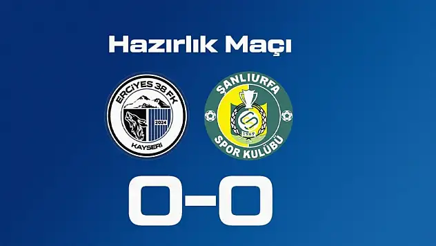 Erciyes 38 FK ile Şanlıurfaspor maçında gol sesi çıkmadı