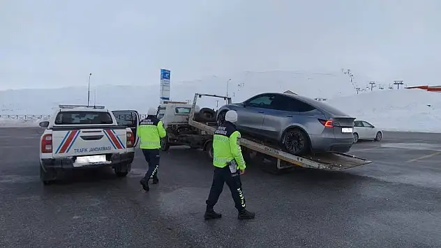 Erciyes'te drift yapan sürücüye idari işlem uygulandı!