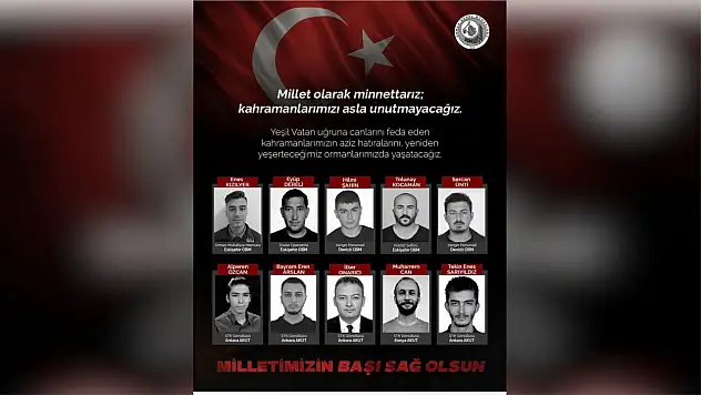Eskişehir'de şehit olan 10 kahramanın isimleri belli oldu!