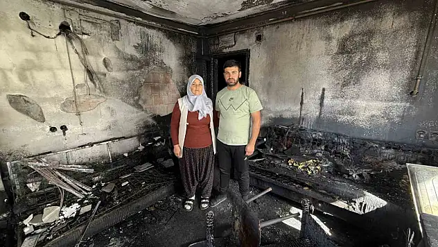 Evleri yangında küle döndü, aile canını zor kurtardı!