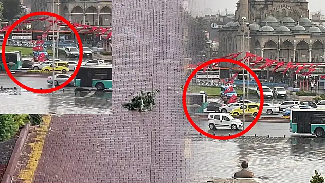 Fırtına Cumhuriyet Meydanı'nı birbirine kattı!