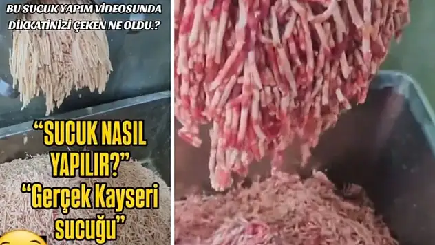 Gerçek 'Kayseri sucuğu' yapımı videosu tepki çekti!