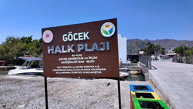 Göcek halk plajı yeniden vatandaşlara açıldı: Ücretsiz hizmet verecek!