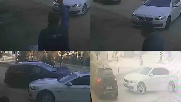 Fren bile yapamadı! Oto yıkama önündeki kaza kamerada