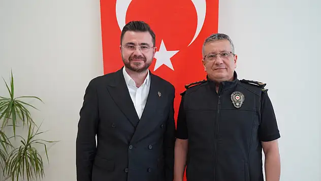 Hüseyin Okandan'dan yeni Emniyet Müdürü Sinan Ergen'e ziyaret