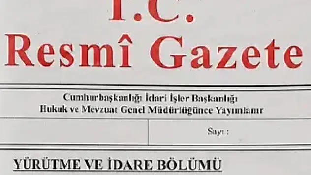 İşte 31 Aralık 2025 Resmi Gazete kararları