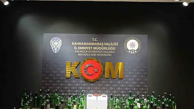 Kahramanmaraş'ta sahte içki operasyonunda 3 şüpheli yakalandı!