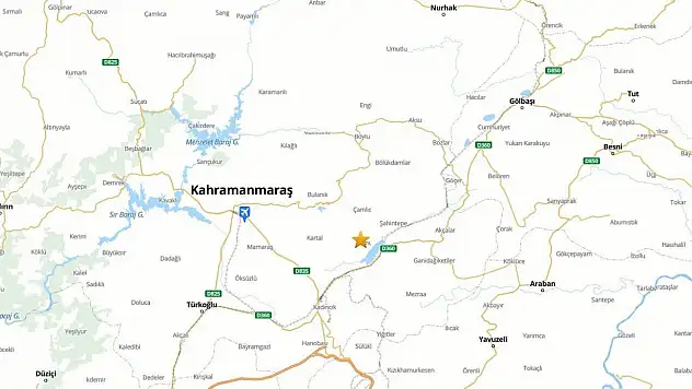 Kahramanmaraş'ta 4.4 büyüklüğünde deprem