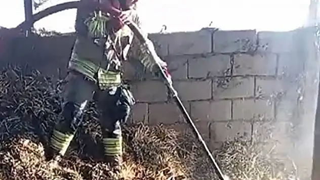 Kahramanmaraş'ta ahırda çıkan yangın paniğe neden oldu