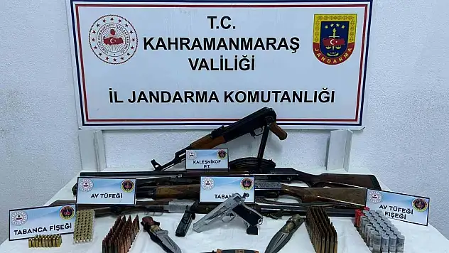 Kahramanmaraş'ta mühimmat ve silah ele geçirildi: 1 tutuklama