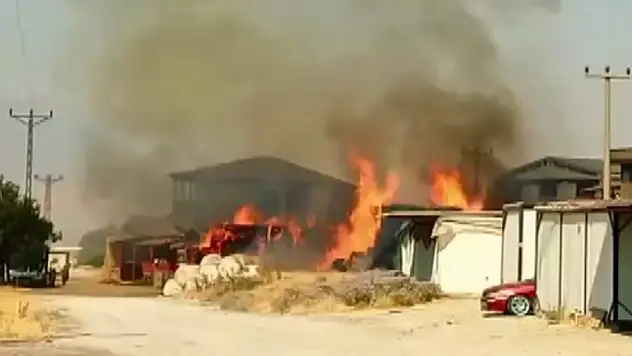 Kahramanmaraş'ta samanlıkta yangın çıktı!