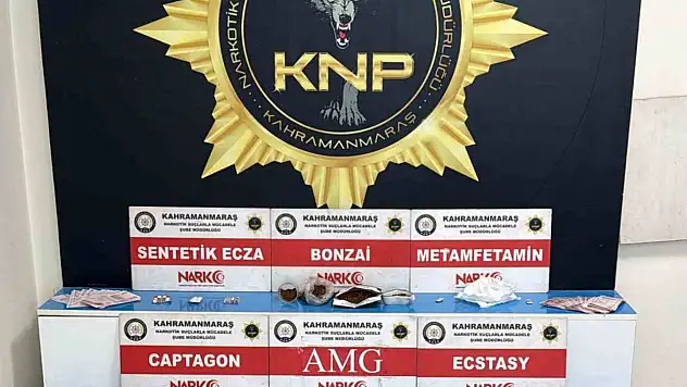 Kahramanmaraş'ta çok sayıda yasaklı madde ele geçirildi