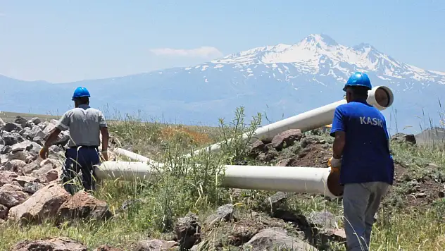 Kaski'den dev yatırım: 2.500 metre uzunluğunda, içme suyu hattı çalışmaları devam ediyor