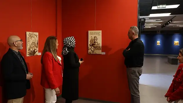 KAYMEK kursiyerlerinin hazırladığı 'Ateşle Yazılan Hikâyeler' sergisi açıldı!