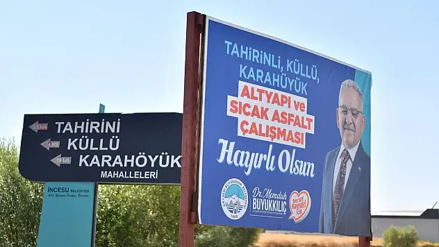 Kayseri Büyükşehir'den İncesu'ya 109 milyon TL'lik yol yatırımı!