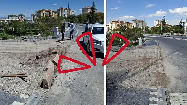 Kayseri Caddesi'nde imece usulü yol yapımı: 4 saatte tamamladılar!