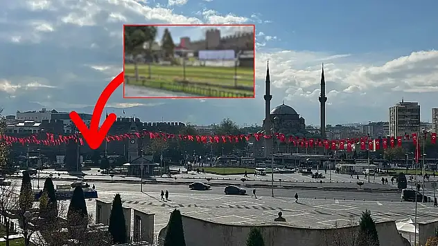 Kayseri Cumhuriyet Meydanı'nda tek başına kalmıştı: O da kaldırıldı!