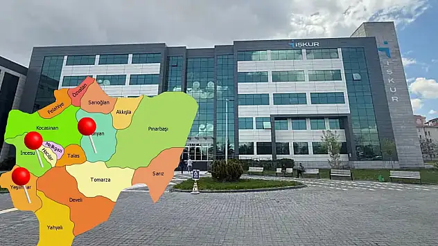 Kayseri'de 599 kişilik personel alımında ilçelerin payı belli oldu!