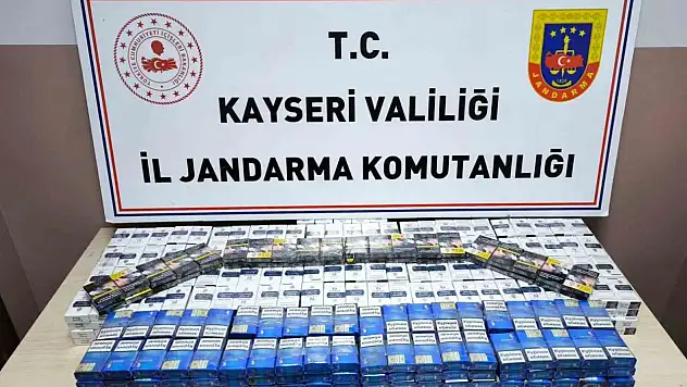 Kayseri'de 619 paket kaçak sigara ele geçirildi: 1 gözaltı