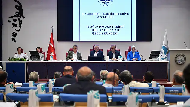 Kayseri'de Ağustos Meclis Toplantısı'nda 104 madde karara bağlandı