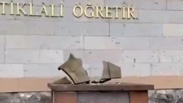Kayseri'de Atatürk büstüne çirkin saldırı!