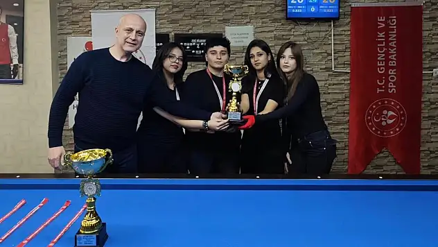 Kayseri'de Bilardo Gençler İl Birinciliği müsabakaları tamamlandı