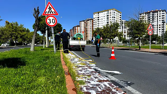 Kayseri'de ekipler sahada: Cadde ve sokaklara yakın markaj....