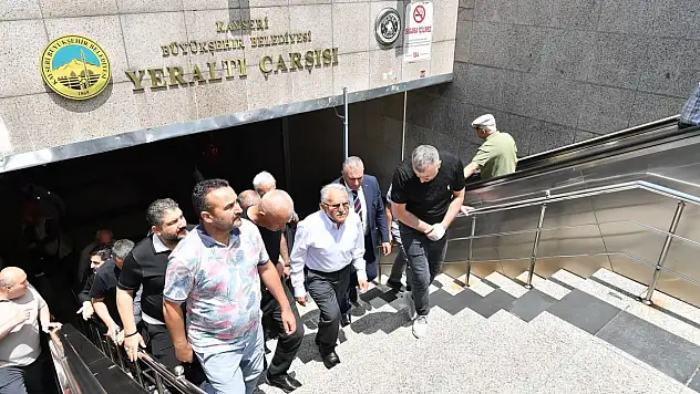 Kayseri'de esnafın beklediği günler geldi! Başkan Büyükkılıç Yeraltı Çarşısı'nda