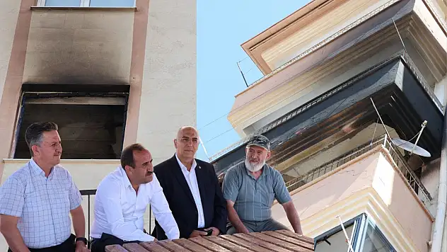 Kayseri'de evi yanan aileye ziyaret!