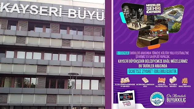 Kayseri'de festival coşkusu müzelerde de yaşanacak!