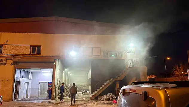 Kayseri'de hayvansal yan ürünler tesisinde korkutan yangın
