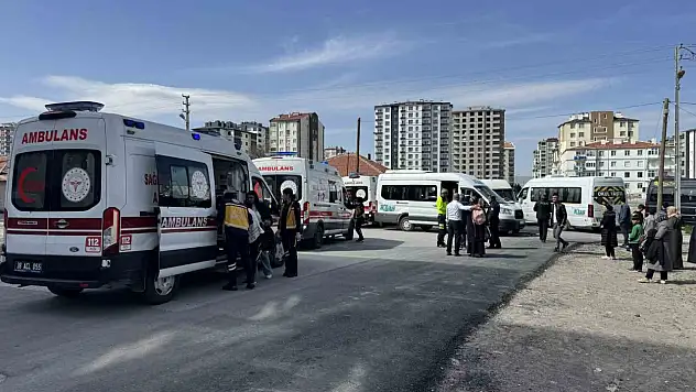 Kayseri'de korkutan kaza anbean görüntülendi