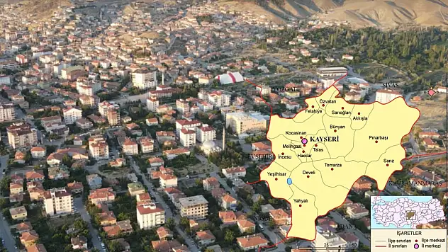 Kayseri'de İncesu ilçesine bağlı mahalle ilçe oldu