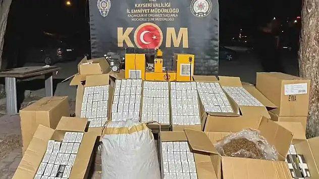 Kayseri'de operasyon - 105 kilo kaçak tütün ele geçirildi!