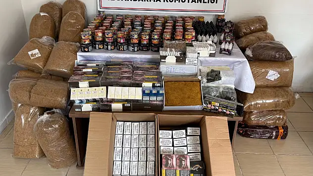 Kayseri'de kaçak tütün ve sigara operasyonu
