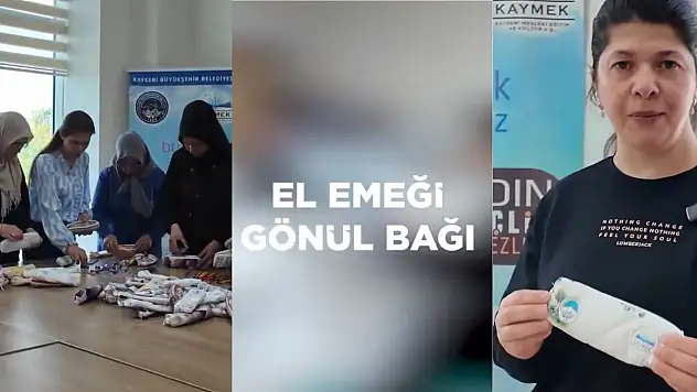 Kayseri'de kadınlar üretiyor, öğrencilere hediye ediyor