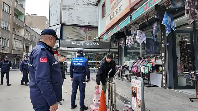 Kayseri'de ''kaldırım'' denetimi!