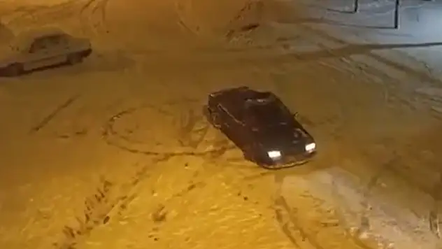 Kayseri'de karda drift atmanın cezası ağır oldu!