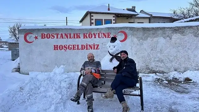 Kayseri'de kardan adam şenliği