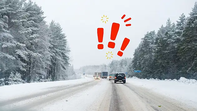 Kayseri'de o yol trafiğe kapandı: Yoğun kar!
