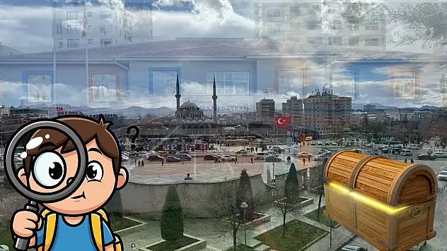 Kayseri'de öğrenciler harita ile okul bahçesinde hazine aradı!