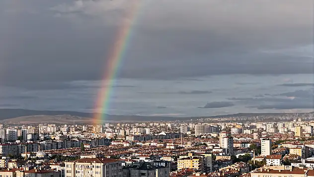 Kayseri'de önce yağmur sonra güneş sonuç: Gökkuşağı...