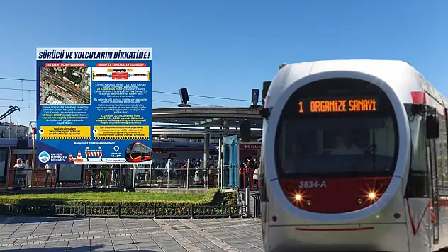 Kayseri'de OSB ve Şehir Hastanesi tramvay hatlarında çoğu istasyonun hizmet dışı kalacağı duyuruldu!  Aktarma nasıl yapılacak?