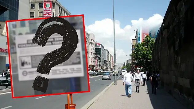 Kayseri'de otobüs duraklarında dikkat çeken afiş!