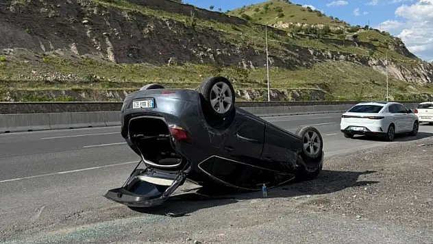 Kayseri'de otomobil devrildi: 1 yaralı