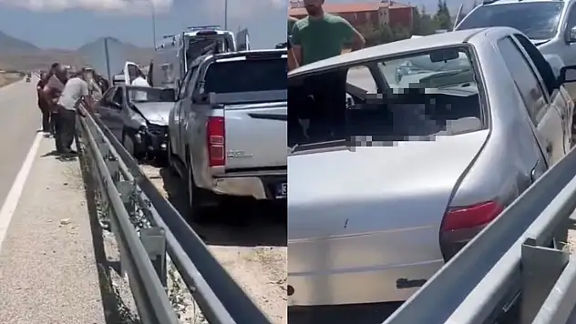Kayseri'de otomobil ile kamyonet kafa kafaya çarpıştı!