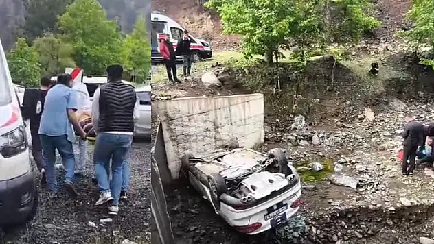 Kayseri'de otomobil köprüden devrildi: 2 yaralı!