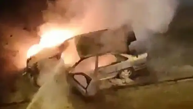 Melikgazi'de korkutan otomobil yangını!
